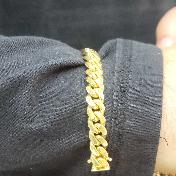 14k cuban link bracelet - Picture 1 of 2